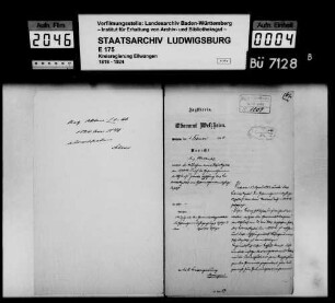 Schuldenwesen der Gesamt- und Teilgemeinde Alfdorf