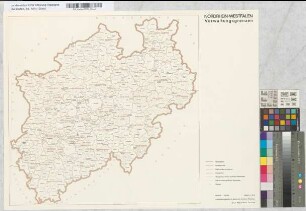Nordrhein-Westfalen. Verwaltungsgrenzen. Stand 1.1.1973. Landesplanungsbehörde des Landes Nordrhein-Westfalen / Druck: Willy Größchen, Dortmund