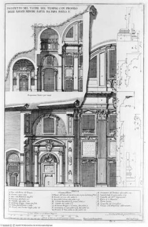Templum vaticanum et ipsius origo - p. 299: Roma, San Pietro in Vaticano, interno, sezione traversale delle navate minori e ...