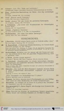 Verschiedenes (Nr. 268-285)