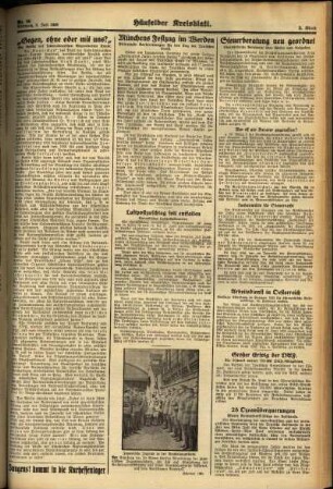 Zweite Ausgabe vom Mittwoch, den 06. Juli 1938.