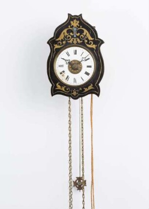 Jockeleuhr mit Holzschild, Schwarzwald, um 1860