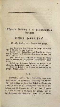 Handbuch des Polizeirechts : mit besondrer Berücksichtigung der im Königreiche Sachsen geltenden Polizeigesetze, 1. Sicherheitspolizei im weitesten Sinne
