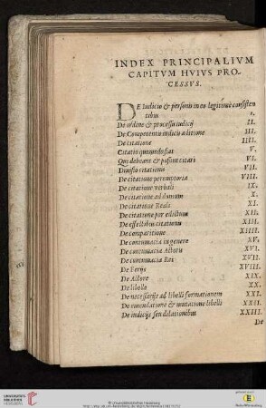 Index principalium capitum huius processus