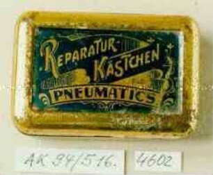 Blechdose "REPRATUR-KÄSTCHEN FÜR PNEUMATICS"