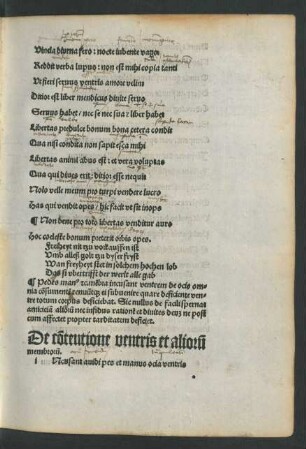 De conteutione ventris et aliorum membrorum.
