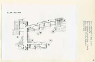 Grundschule (Diplomarbeit bei Willy Kreuer): Grundriss Erdgeschoss 1:200