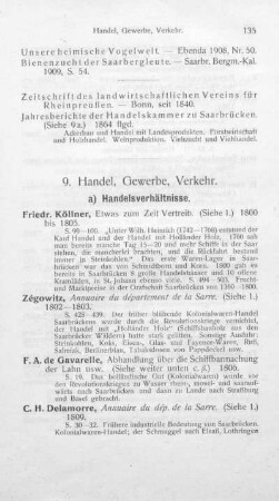 9. Handel, Gewerbe, Verkehr.