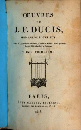 Oeuvres de J. F. Ducis, 3