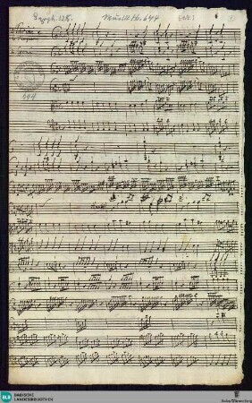 Symphonies - Mus. Hs. 644 : orch; D; BrinzingMWV 7.135