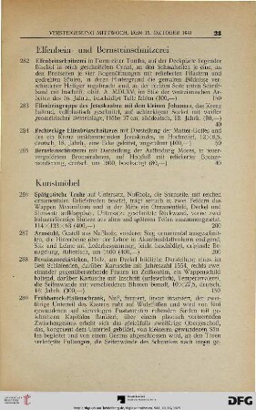 Elfenbein- und Bernsteinschnitzerei (Nr. 282-285)