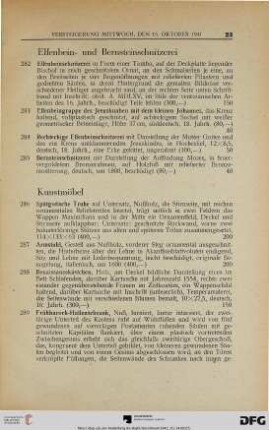 Elfenbein- und Bernsteinschnitzerei (Nr. 282-285)