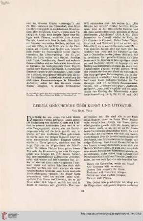 32: Geibels Sinnsprüche über Kunst und Literatur