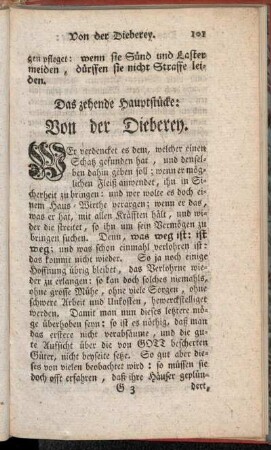 Das zehende Hauptstücke: Von der Dieberey.