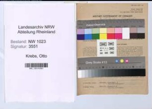 Entnazifizierung Otto Krebs , geb. 06.07.1894 (Verw.Angest.)