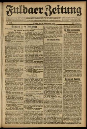 Ausgabe vom Montag, den 04. September 1916.