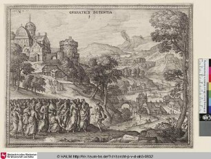 Operatrix potentia [Jesus heilt eine blutflüssige Frau; Christ healing the woman having an issue of blood]