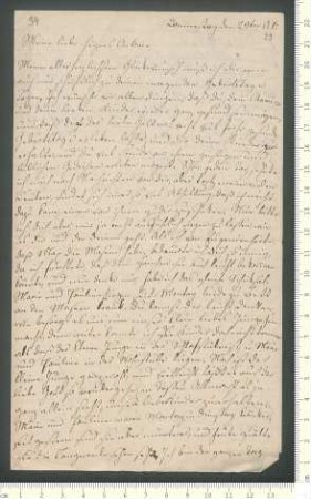 Brief von Auguste Semler an Antonie von Chamisso