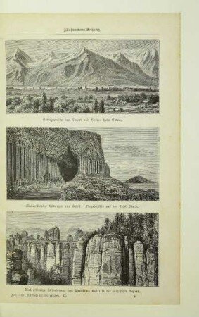 Säulenförmige Bildungen aus Basalt: Fingalshöhle auf der Insel Staffa