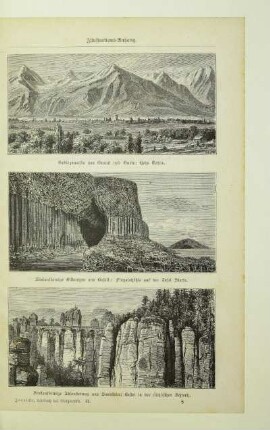 Säulenförmige Bildungen aus Basalt: Fingalshöhle auf der Insel Staffa