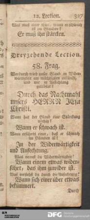 Dreyzehende Lection.