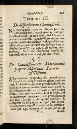 101-110, Suppondendum propimis est, matrimonia ...