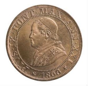 Münze, 1/2 Soldo, 1866