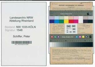 Entnazifizierung Peter Schiffer , geb. 12.06.1906 (Bergarbeiter)