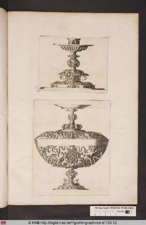 Gefäß mit ornamentalen Verzierungen, Echsen, Schlangen, Früchten und Grotesken.