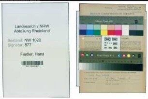 Entnazifizierung Hans Fiedler , geb. 29.04.1901 (Baecker)