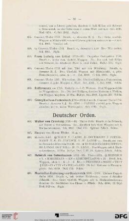 Deutscher Orden (Nr. 464- 484)