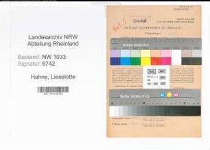 Entnazifizierung Lieselotte Hahne , geb. 08.02.1920 (Stenotypistin)