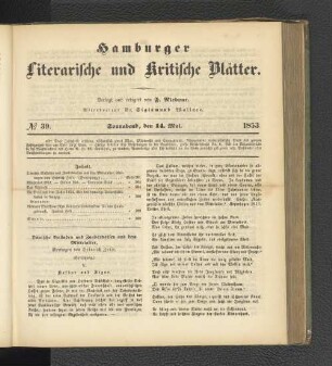 No. 39. 14. Mai 1853