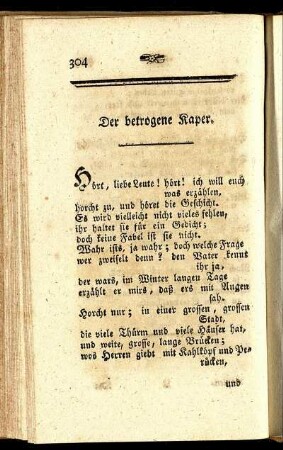 Der betrogene Kaper.