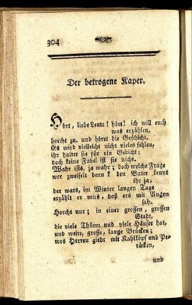 Der betrogene Kaper.