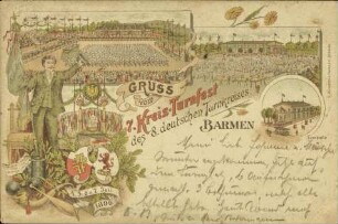Gruss vom 7. Kreis-Turnfest des 8. deutschen Turnkreises.