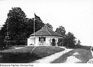 Pavillon auf dem Jungfernberg : Bad Doberan, Pavillon mit Ausflugslokal auf dem Jungfernberg (heute Tempelberg)