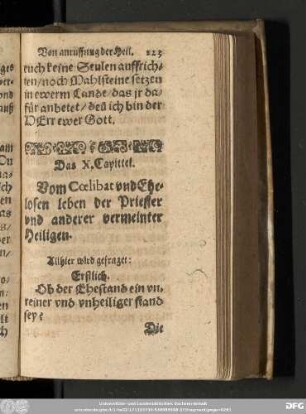 Allhier wird gefraget: Erstlich. Ob der Ehestand ein un.reiner und unheiliger Stand sey?