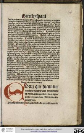 Sequitur septimus tractatus. Eorum que dicuntur quedam dicuntur cum complexione ut homo currit...