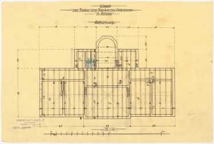 Kranken- und Siechenhaus, Brüssow Vorentwurf: Balkenlagen Dach 1:100