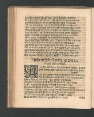 Unser höchster Tröster/ Gott der wehrte heilige Geist.