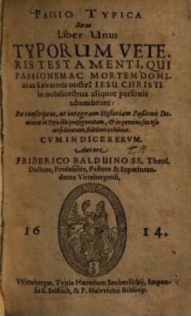 Passio typica, 1