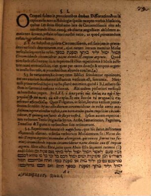 Hilḵôt mîlā Sive De Circumcisione Iudaeorum : Ex Gen. XVII v. 13 et 14 ; Dissertatio Philologica Tertia Et Ultima