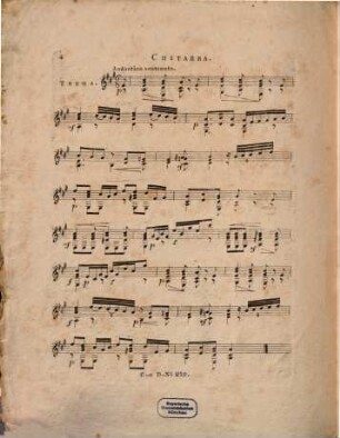 Variazioni sulla cavatina favorita: De! calma oh ciel / O Gott hab' Mitleid dell'opera Otello : per chitarra ; op. 101
