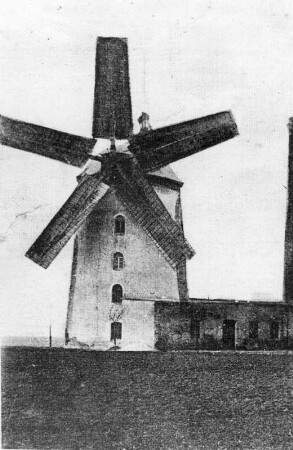 Sornzig-Ablaß-Querbitzsch. Hesselmühle, Turmholländer, Ansichtskarte, Repro, Ausschnitt