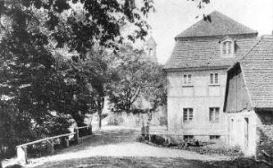 Löbau-Lautitz. Mühle beim ehem. Rittergut (rechts), aus: Lüdinghausen: Die sächsische Oberlausitz, 1922