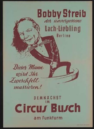 Circus Busch - Bobby Streib, Berlin, ohne Jahr