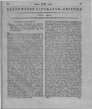 Gründler, C. A.: Handbuch der römischen Rechtsgeschichte. Bd. 1 Geschichte des römischen Staates, dessen Verfassung und Staatsrechts. Bamberg: Kunz 1821