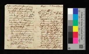 Brief von Poock an die geliebten Eltern