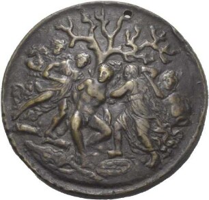 Plakette mit Darstellung von Orpheus' Tod